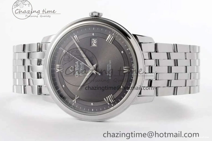 0123 De Ville SS DIWF 1:1 Best Edition Gray Dial SS Markers on SS Bracelet MIYOTA FlexibleFit 7851